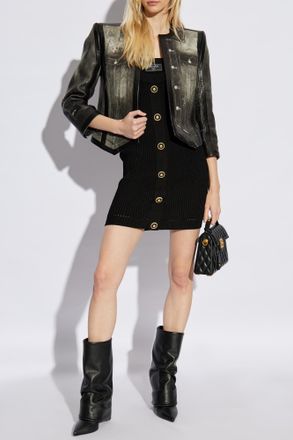 Balmain Off-shoulder Dress, Womens, Black