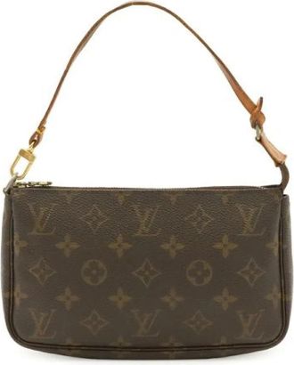 Louis Vuitton Pre-owned Monogram Pouch - Dames - Vintage Schoudertas - Bruin - ONE Size - Vintage