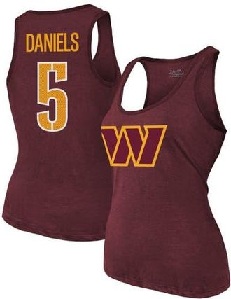 Majestic Threads Womens Majestic Threads Jayden Daniels Burgundy Washington Commanders Name & Number Tri-Blend Scoop Neck Tank Top at Nordstrom, Size Xx-Large