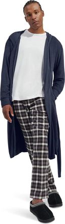 UGG Reyes Robe Mens Navy Blue Belted Waist Long Sleeve Sleepwear UPS911