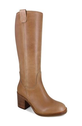 Zigi Soho Casper Knee High Block Heel Boot in Camel Leather at Nordstrom, Size 11