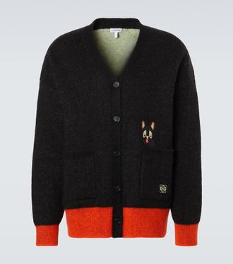 Loewe x Louis Wain mohair-blend cardigan