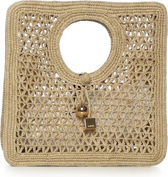 Jacquemus Handbags, female, Beige, Size: ONE SIZE Spiaggia Small Square Bag