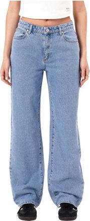 Abrand Baggy Gigi Mid Blue Jeans - Dames - Loose Fit Jeans - Blauw - W28 - Katoen - Jeans