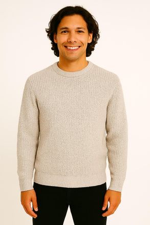 Only & Sons Strickpullover ONLY & SONS ONSROLF RLX CREW NECK KNIT - OTL, Herren, Gr. XXL, silber (silber lining), Strick, Obermaterial: 60% Polyacryl, 40% Baumwol