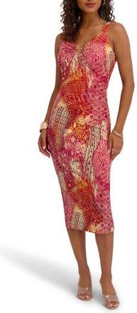 Siena My Balconia Printed Jersey Body-Con Dress in Multi at Nordstrom Rack, Size 14