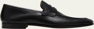Magnanni Mens Sasso Leather Penny Loafers