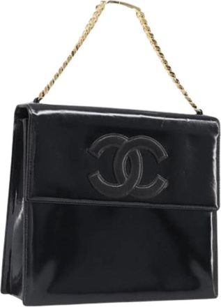 Chanel Pre-owned Vintage Hand Bag - Dames - Vintage Handtas - Zwart - ONE Size - Leer - Vintage