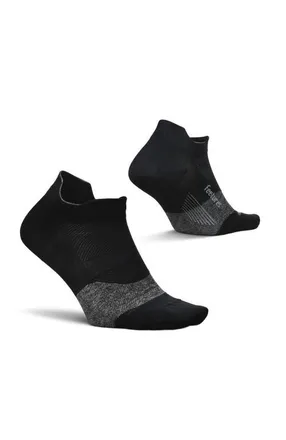 Feetures Elite Ultra Light Cushion Ankle Socks Sport Sock with Targeted Compression in Night Black at Nordstrom, Size Small