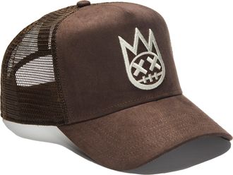 Cult of Individuality SHIMUCHAN LOGO MESH BACK TRUCKER HAT IN VINTAGE BROWN