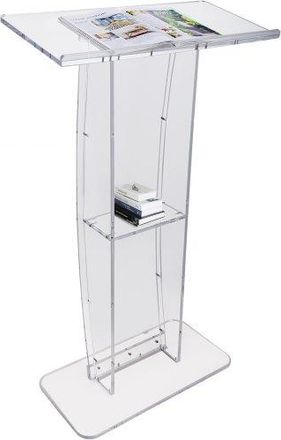 OEM Acryl-podium, 1193,8 Mm Hoch, Klarer Acryl-podiumsst&auml;nder Mit Breiter Lesefl&auml;che Und Ablagefach, Bodenstehende, Klare Kanzeln Aus Acryl F&uuml;r Kirche, B&uuml;