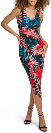 Siena My Balconia Printed Crepe Scuba Body-Con Dress in Black Multi at Nordstrom Rack, Size Xx-Large