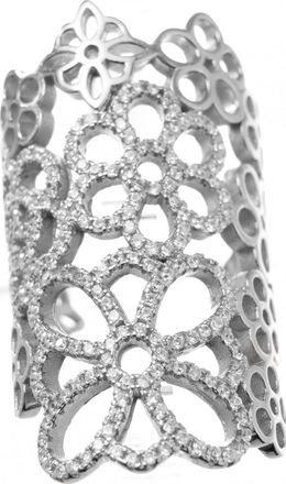 Folli Follie Womens 3R15S135C-52 Ladies Ring Silver Sterling - Size L