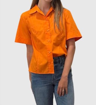 Jade Yoga Stitched Shirt In Orange