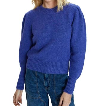Pistola Denim Colette Puff Sleeve Sweater In Periwinkle