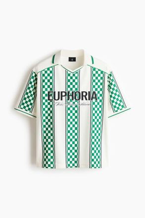 H&M Loose Fit Football Shirt in White/euphoria at Nordstrom, Size Xx-Large
