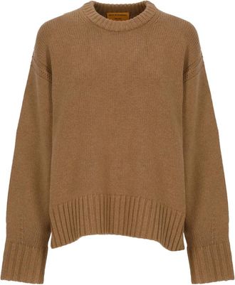 Guest In Residence Cozy Crew Sweater - Dames - Ronde hals truien - Bruin - S - Kasjmier - Truien & Vesten