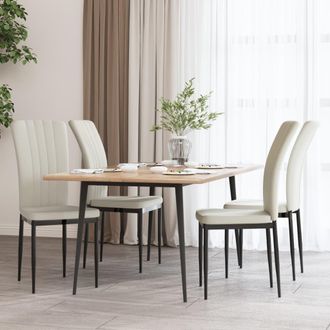 vidaXL Sillas De Comedor 4 Unidades Terciopelo Crema Vidaxl