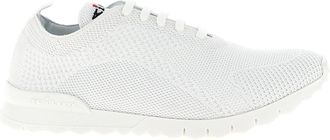 Kiton White Cotton Athletic Mens Sneakers