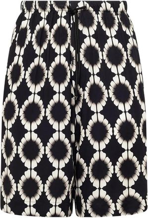 Laneus Zwemshorts met geometrische print - Heren - Korte Broeken - Zwart - S - Korte Broeken