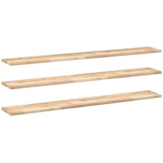 vidaXL Estantes Flotantes 3 Uds Madera Acacia Sin Tratar 140x20x2 Cm Vidaxl