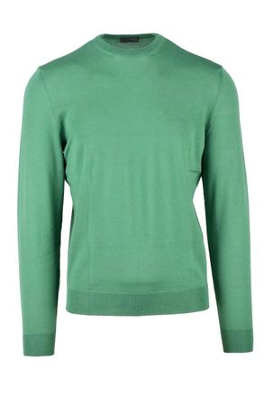Drumohr Crew Neck Merino Wool Sweater - Mint Green