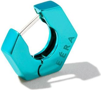 Eéra 18K White Gold Dado Mini Single Hoop Earring - Mens - 18kt White Gold