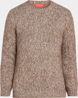 Isaia Men & apos;s Melange Wool-Cashmere Knit Sweater