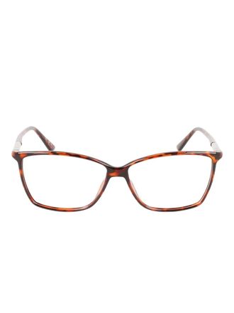 Calvin Klein tortoiseshell square-frame glasses - Brown