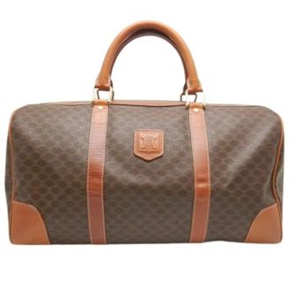 Celine Pre-owned Weekend Bags, female, Brown, Size: ONE SIZE Pre-owned Canvas Weekend Bag