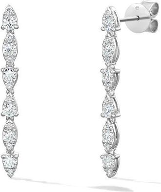 HEARTS ON FIRE Aerial Diamond Dewdrop Linear Earrings in White Gold at Nordstrom