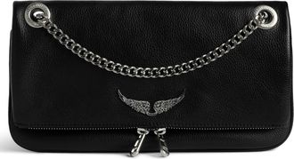 Zadig&Voltaire Rock II Grained Leather Crossbody Bag in Black at Nordstrom
