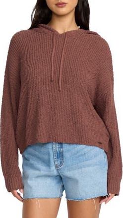 Billabong Hot Beachin Hooded Sweater in Espresso Brown at Nordstrom Rack, Size Small
