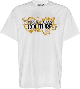 Versace Jeans Couture T-shirts en polos - Heren - T-shirts - Wit - XL - Katoen - Tops