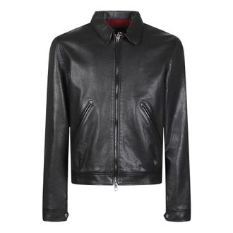 STEWART Gino-Cow Naked Jacket - Heren - Leren en Su&egrave;de Jassen - Zwart - L - Leer - Jassen