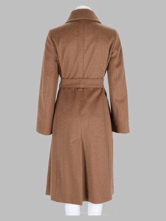 Max Mara Double-Breasted Virgin Wool Coat - Brown