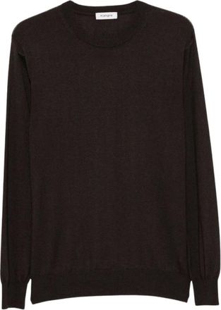 KANGRA Maglione Girocollo Seta-Cashmere - - Knitwear - Uomo - Nero - 2XL