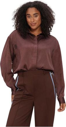 Pom Amsterdam Dames, Blouses & Shirts, Bruin, Maat: XS