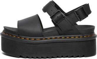 Dr. Martens Rebel Voss Sandaal - Dames - Sleehakken - Zwart - 39 EU - Leer - Schoenen