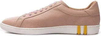 Bally Womens Pink Fabric And Leather Low Top Sneakers