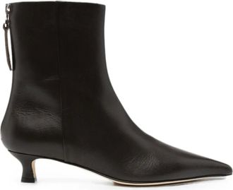 Aeyde Schoenen, Dames, Bruin, 39 EU, Leer, Zoe Enkellaarsjes