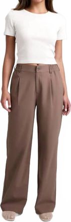 Beyond Yoga Status Wide Leg Trousers In Khaki