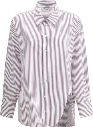 The Attico Asymmetrical Strip Shirt