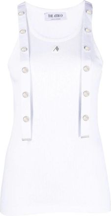 The Attico White Cotton Tank Top