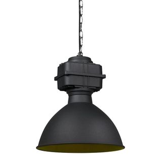 QAZQA Moderno L&aacute;mpara Colgante Industrial Inteligente Negra Con A60 Wifi 38,5 Cm - Sicko Acero Redonda Adecuado Para Led Max. 1 X 9 Watt - Qazqa