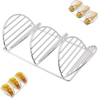 OEM Soporte Para Tortillas Mexicanas, Soporte Para Tortillas De Acero Inoxidable, Plateado, Soporte Para Tacos De Acero Inoxidable