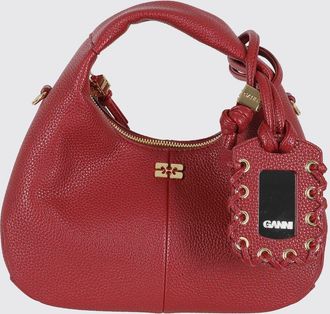 Ganni Borsa hobo mini in pelle granata Ganni