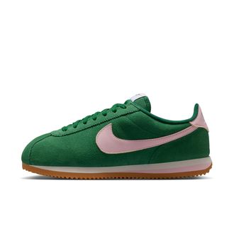 Nike Womens Cortez Shoes in Green | IB1857-301