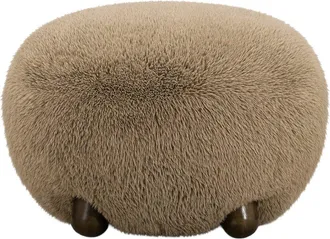 TOV Furniture Tov Furniture Pucker Contract-Grade Vegan Shearling Ottoman