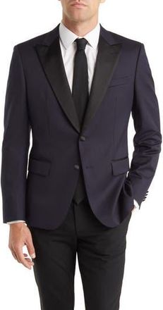 BOSS Huge Tux Virgin Wool Sport Coat in Navy at Nordstrom Rack, Size 44 Regular